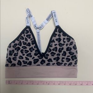 Victoria's Secret Black and Tan Leopard Print Bra